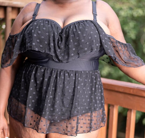One Piece Sheer Swim Suit