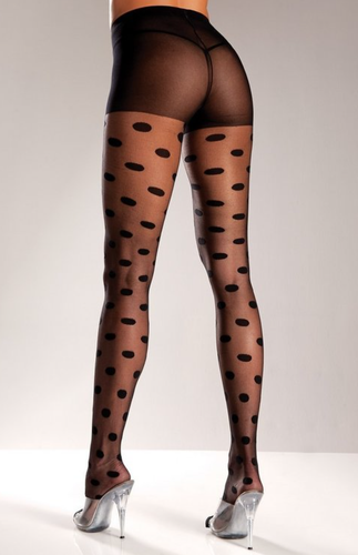Polka Dot Sheer Nylon Pantyhose
